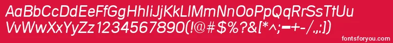 Шрифт MercedesItalic – белые шрифты на красном фоне