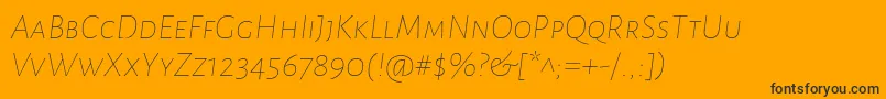 AlegreyasansscThinitalic Font – Black Fonts on Orange Background