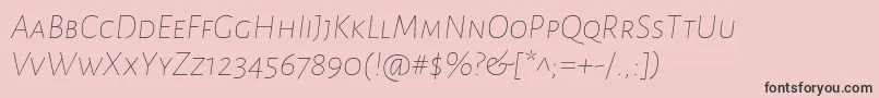 AlegreyasansscThinitalic Font – Black Fonts on Pink Background