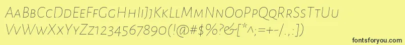 AlegreyasansscThinitalic Font – Black Fonts on Yellow Background