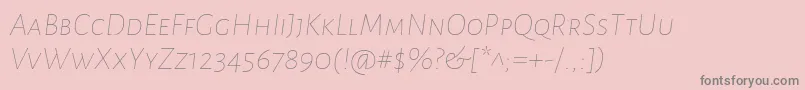 AlegreyasansscThinitalic Font – Gray Fonts on Pink Background