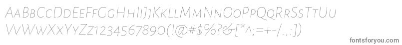 AlegreyasansscThinitalic Font – Gray Fonts on White Background