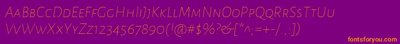 Подробнее о шрифте AlegreyasansscThinitalic Шрифт AlegreyasansscThinitalic – оранжевые шрифты на фиолетовом фоне