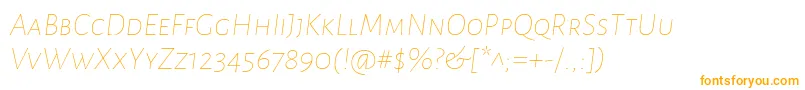 AlegreyasansscThinitalic Font – Orange Fonts on White Background