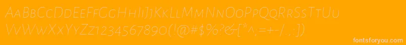 AlegreyasansscThinitalic Font – Pink Fonts on Orange Background
