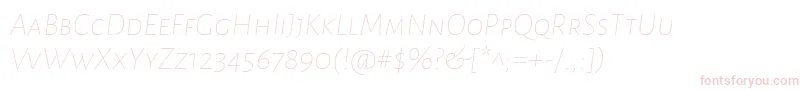 AlegreyasansscThinitalic Font – Pink Fonts on White Background
