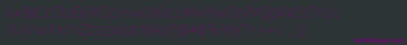 AlegreyasansscThinitalic Font – Purple Fonts on Black Background