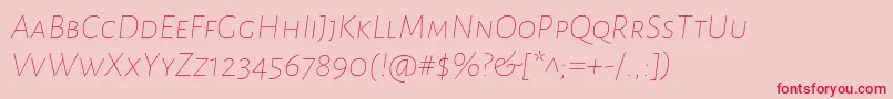 AlegreyasansscThinitalic Font – Red Fonts on Pink Background