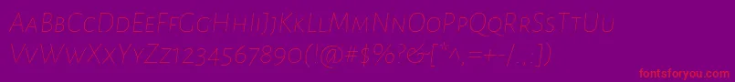 AlegreyasansscThinitalic-fontti – punaiset fontit violetilla taustalla