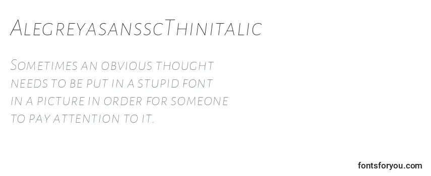 フォントAlegreyasansscThinitalic