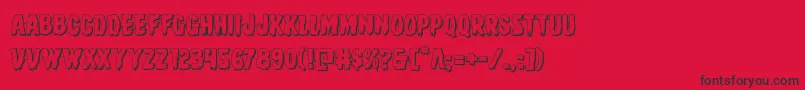 Direwolf3D Font – Black Fonts on Red Background