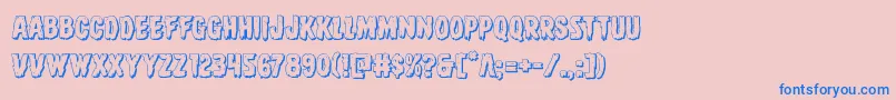 Direwolf3D Font – Blue Fonts on Pink Background