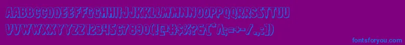 Direwolf3D Font – Blue Fonts on Purple Background