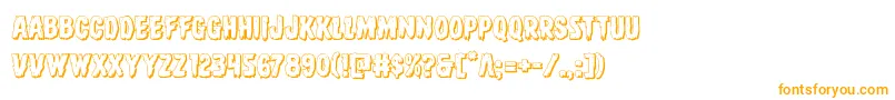 Direwolf3D Font – Orange Fonts on White Background