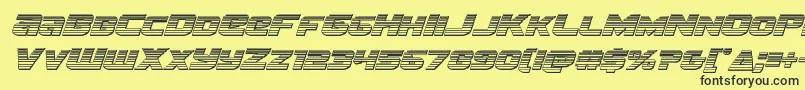 Terranchromeital Font – Black Fonts on Yellow Background