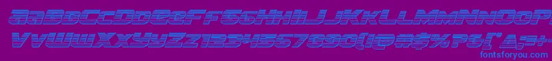 Шрифт Terranchromeital – синие шрифты на фиолетовом фоне