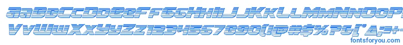 Шрифт Terranchromeital – синие шрифты на белом фоне
