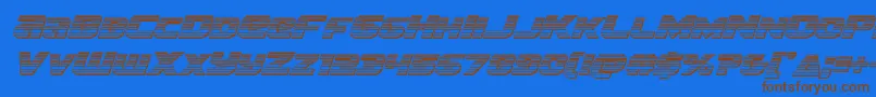 Шрифт Terranchromeital – коричневые шрифты на синем фоне