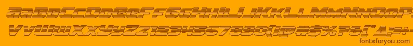 Terranchromeital-fontti – ruskeat fontit oranssilla taustalla