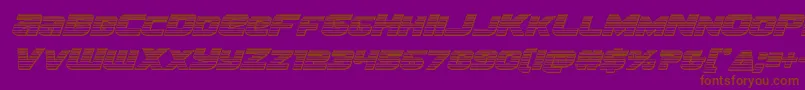 Terranchromeital-fontti – ruskeat fontit violetilla taustalla