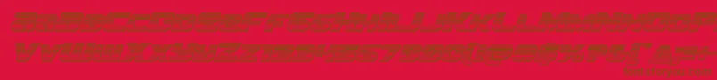 フォントTerranchromeital – 赤い背景に茶色の文字