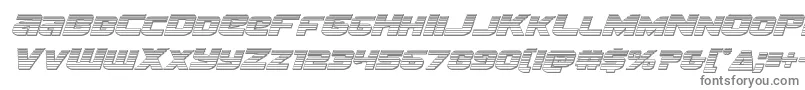 フォントTerranchromeital – 白い背景に灰色の文字