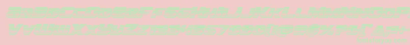 フォントTerranchromeital – ピンクの背景に緑の文字