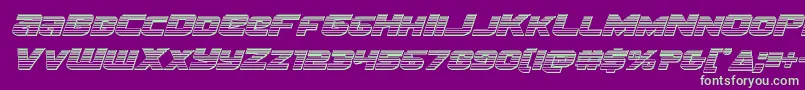 フォントTerranchromeital – 紫の背景に緑のフォント