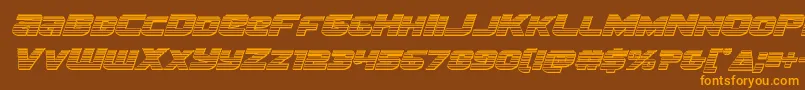 Шрифт Terranchromeital – оранжевые шрифты на коричневом фоне