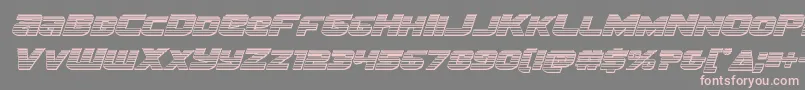 フォントTerranchromeital – 灰色の背景にピンクのフォント