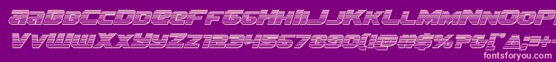 Terranchromeital-fontti – vaaleanpunaiset fontit violetilla taustalla