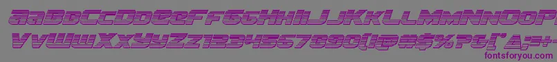 Terranchromeital-fontti – violetit fontit harmaalla taustalla