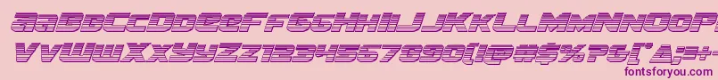 Шрифт Terranchromeital – фиолетовые шрифты на розовом фоне