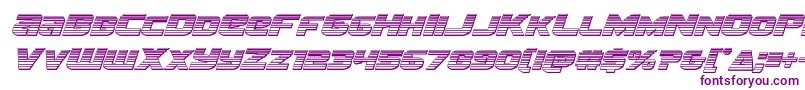 フォントTerranchromeital – 白い背景に紫のフォント