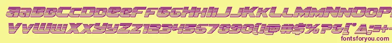 Terranchromeital-fontti – violetit fontit keltaisella taustalla