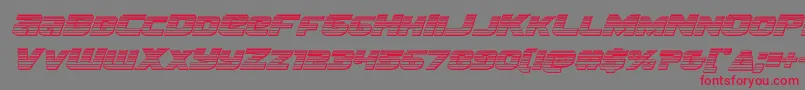 Terranchromeital Font – Red Fonts on Gray Background