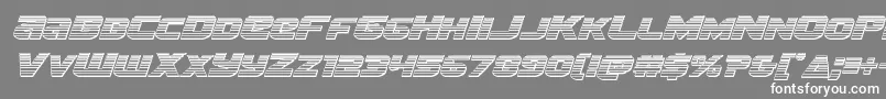 フォントTerranchromeital – 灰色の背景に白い文字