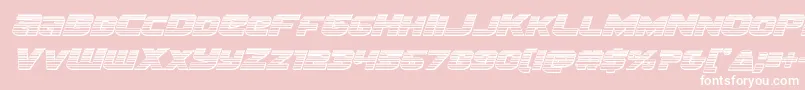 Terranchromeital Font – White Fonts on Pink Background