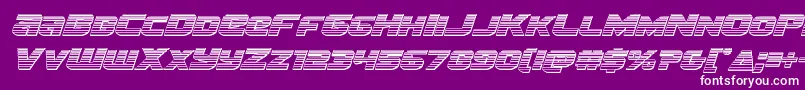 Шрифт Terranchromeital – белые шрифты на фиолетовом фоне