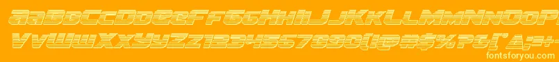 Шрифт Terranchromeital – жёлтые шрифты на оранжевом фоне