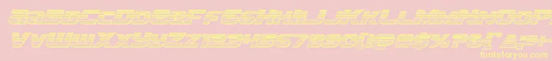 Шрифт Terranchromeital – жёлтые шрифты на розовом фоне