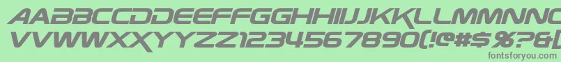 ZebulonItalic Font – Gray Fonts on Green Background