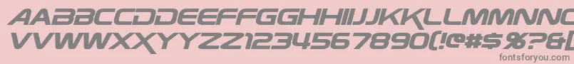 Fonte ZebulonItalic – fontes cinzas em um fundo rosa
