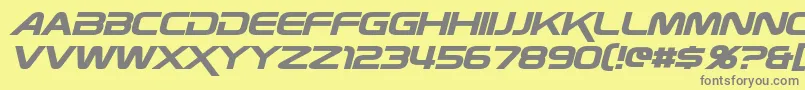 ZebulonItalic Font – Gray Fonts on Yellow Background