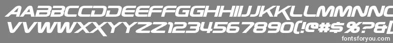 ZebulonItalic Font – White Fonts on Gray Background