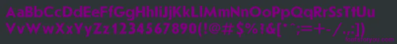 フォントJoursanb – 黒い背景に紫のフォント