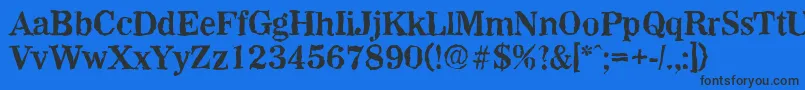 WichitarandomBold Font – Black Fonts on Blue Background