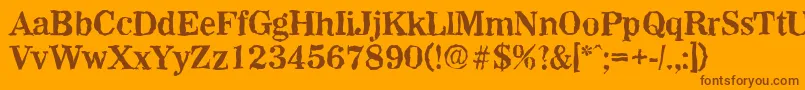 WichitarandomBold Font – Brown Fonts on Orange Background