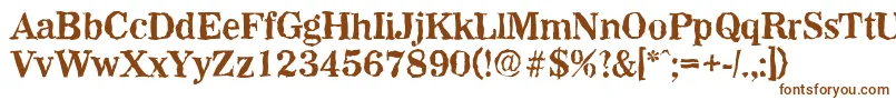 WichitarandomBold-fontti – ruskeat fontit valkoisella taustalla