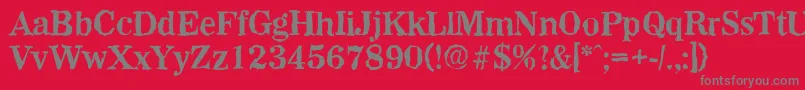 WichitarandomBold Font – Gray Fonts on Red Background